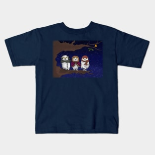 Owl Be Home For Christmas Kids T-Shirt